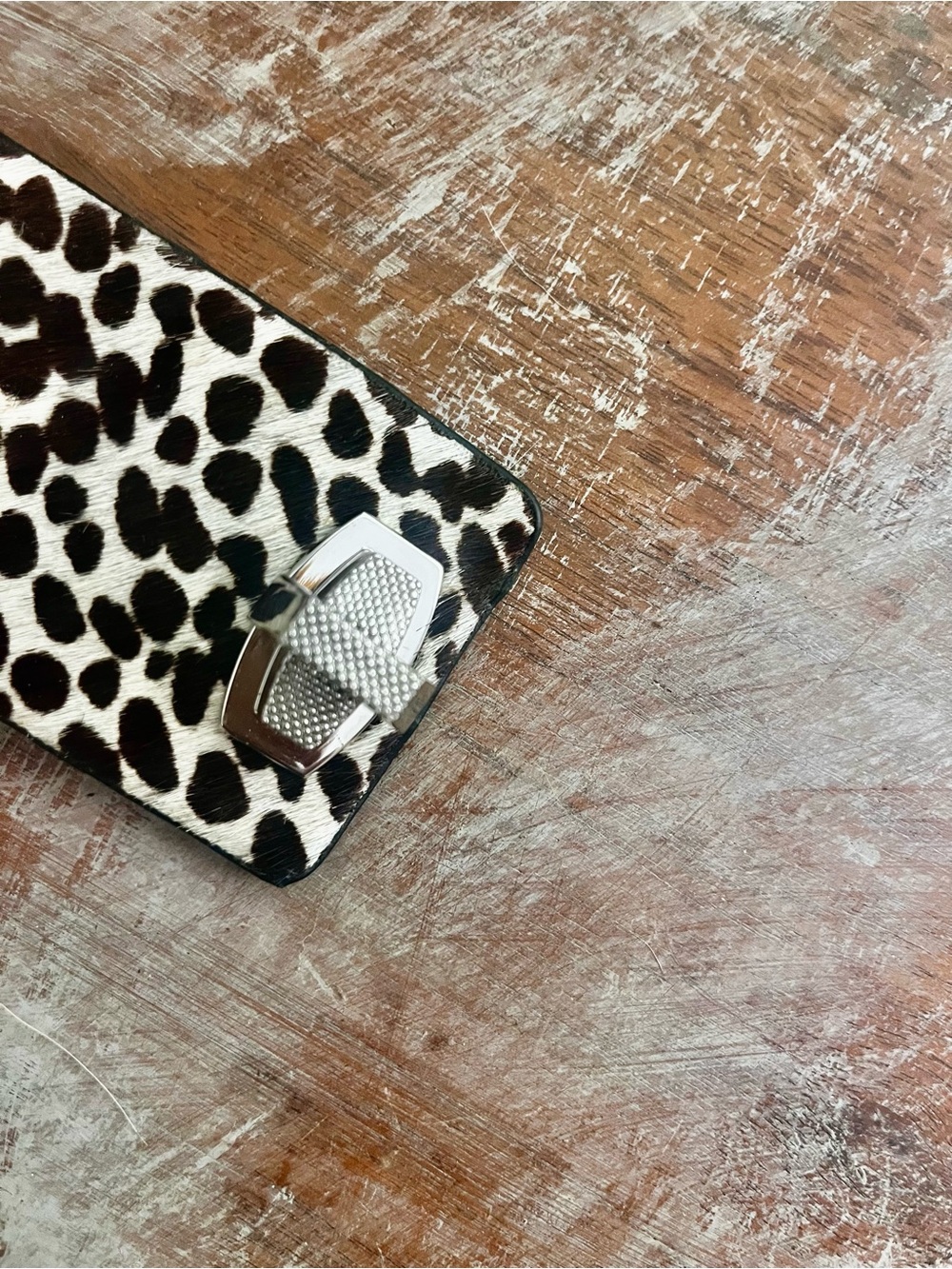 Ann Taylor Leopard Print Cuff Bracelet with Silver-Tone Hardware - Picture 5 of 7